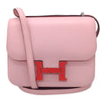 Load image into Gallery viewer, Hermes Rose Sakura Bougainvillea Lizard Constance Mini 18/19 Handbag
