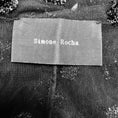 Load image into Gallery viewer, Simone Rocha Black Floral Lurex Embellished Sheer Mesh Tulle Blazer

