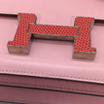 Load image into Gallery viewer, Hermes Rose Sakura Bougainvillea Lizard Constance Mini 18/19 Handbag
