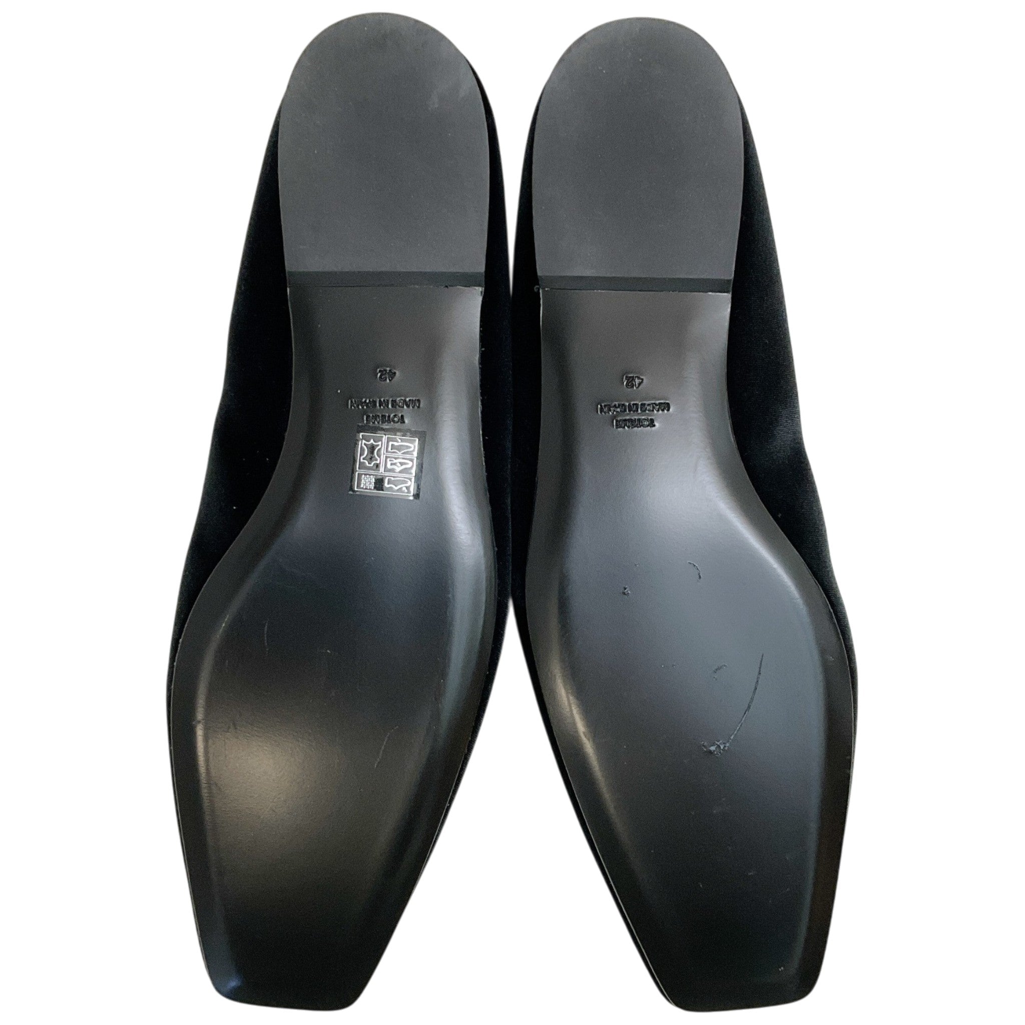 Toteme Black Velvet Ballet Flats