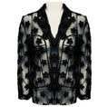 Load image into Gallery viewer, Simone Rocha Black Floral Lurex Embellished Sheer Mesh Tulle Blazer
