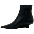 Load image into Gallery viewer, Toteme Black Leather Mini Wedge Booties
