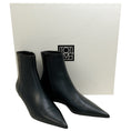 Load image into Gallery viewer, Toteme Black Leather Mini Wedge Booties
