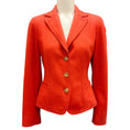 Load image into Gallery viewer, Akris Punto Orange Button-Front Wool and Angora Jacket
