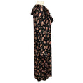 Load image into Gallery viewer, Celine Black Multi Floral Silk Georgette Jabot Dress
