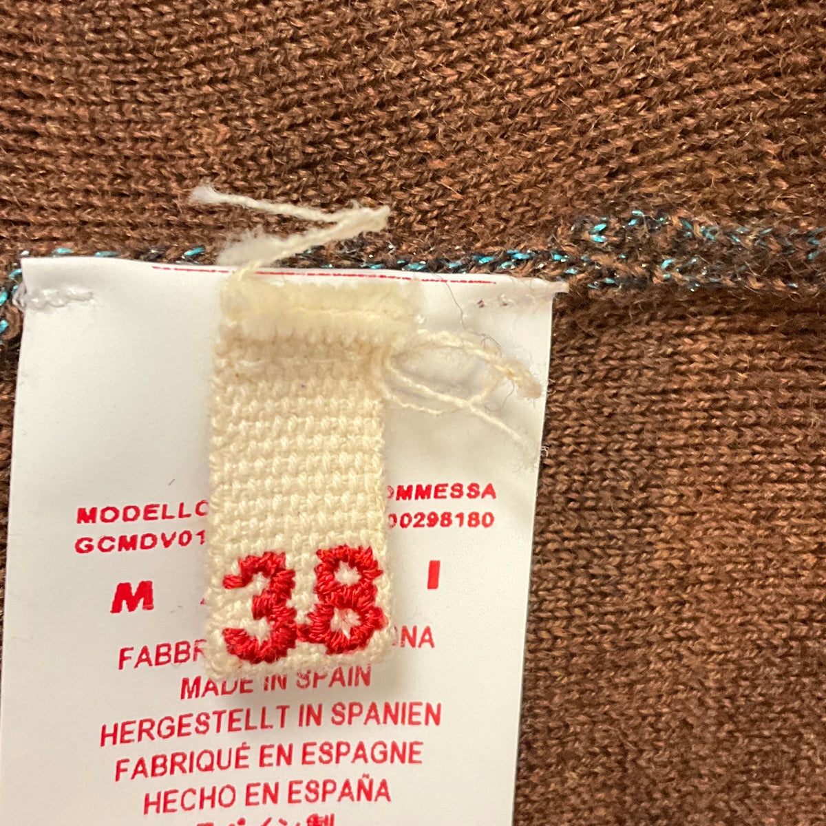 Marni Blue / Black / Red Short Sleeved Wool Knit Sweater Top