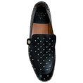 Load image into Gallery viewer, Laurence Dacade Black Leather Silver Studded Angela Loafers

