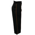 Load image into Gallery viewer, Loewe Black / Tan Lambskin Leather Trimmed Viscose Stretch Pants
