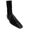 Load image into Gallery viewer, Toteme Dark Brown Croc Embossed Ankle Boots

