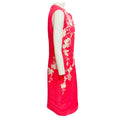 Load image into Gallery viewer, Naeem Khan Coral / Ivory Embroidered Sleeveless Linen Midi Dress
