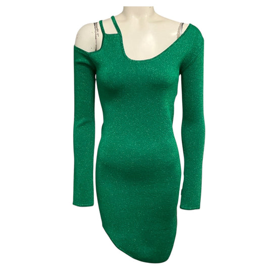 JW Anderson Emerald Cut Out Detail Asymmetric Dress