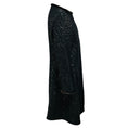 Load image into Gallery viewer, Andrew Gn Black Sequined Mid Length Tweed Coat with Mink Fur Trim
