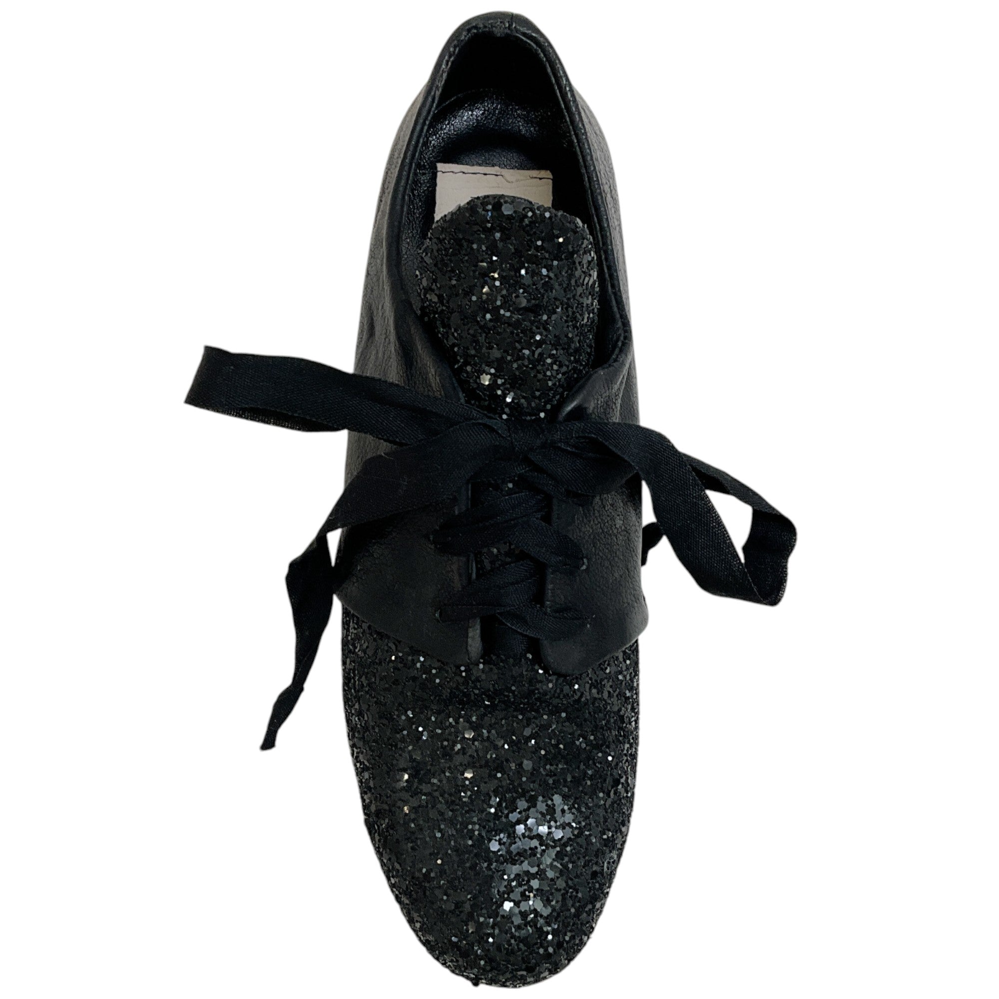 Inscrire by Devrandecic Black Glitter Lace Up Shoes