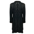 Load image into Gallery viewer, Andrew Gn Black Sequined Mid Length Tweed Coat with Mink Fur Trim
