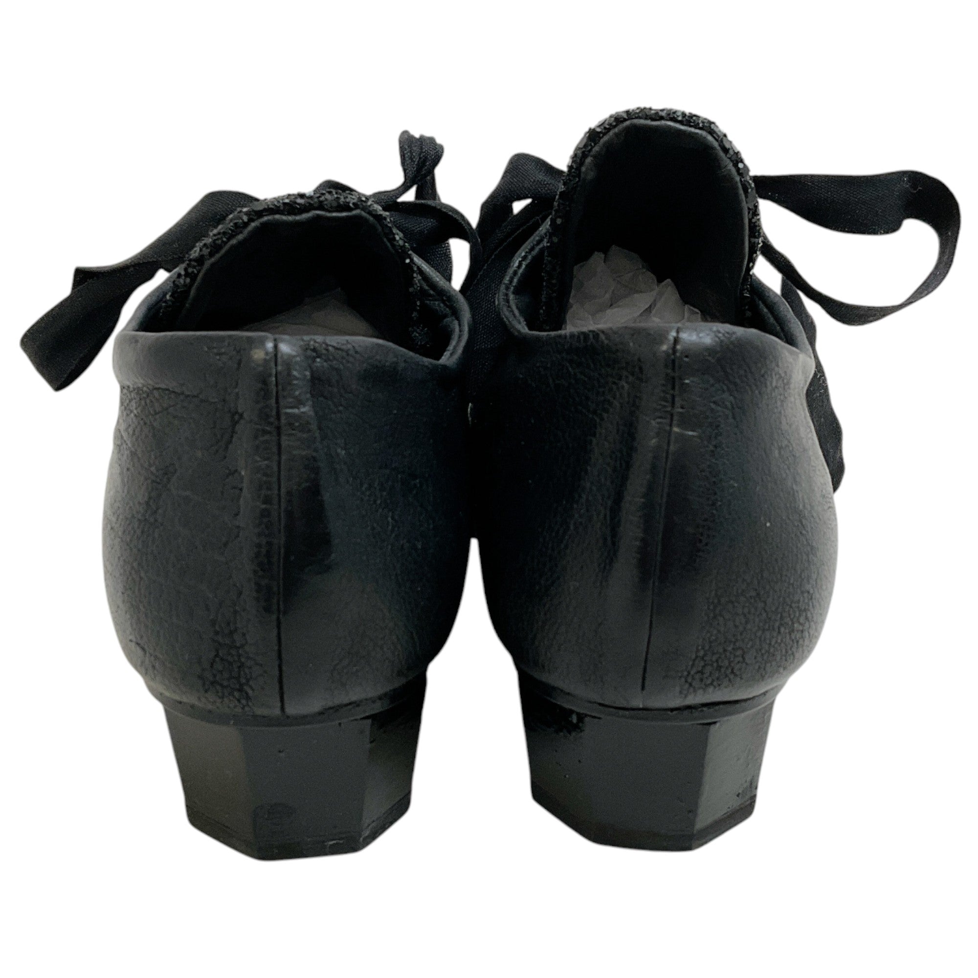 Inscrire by Devrandecic Black Glitter Lace Up Shoes