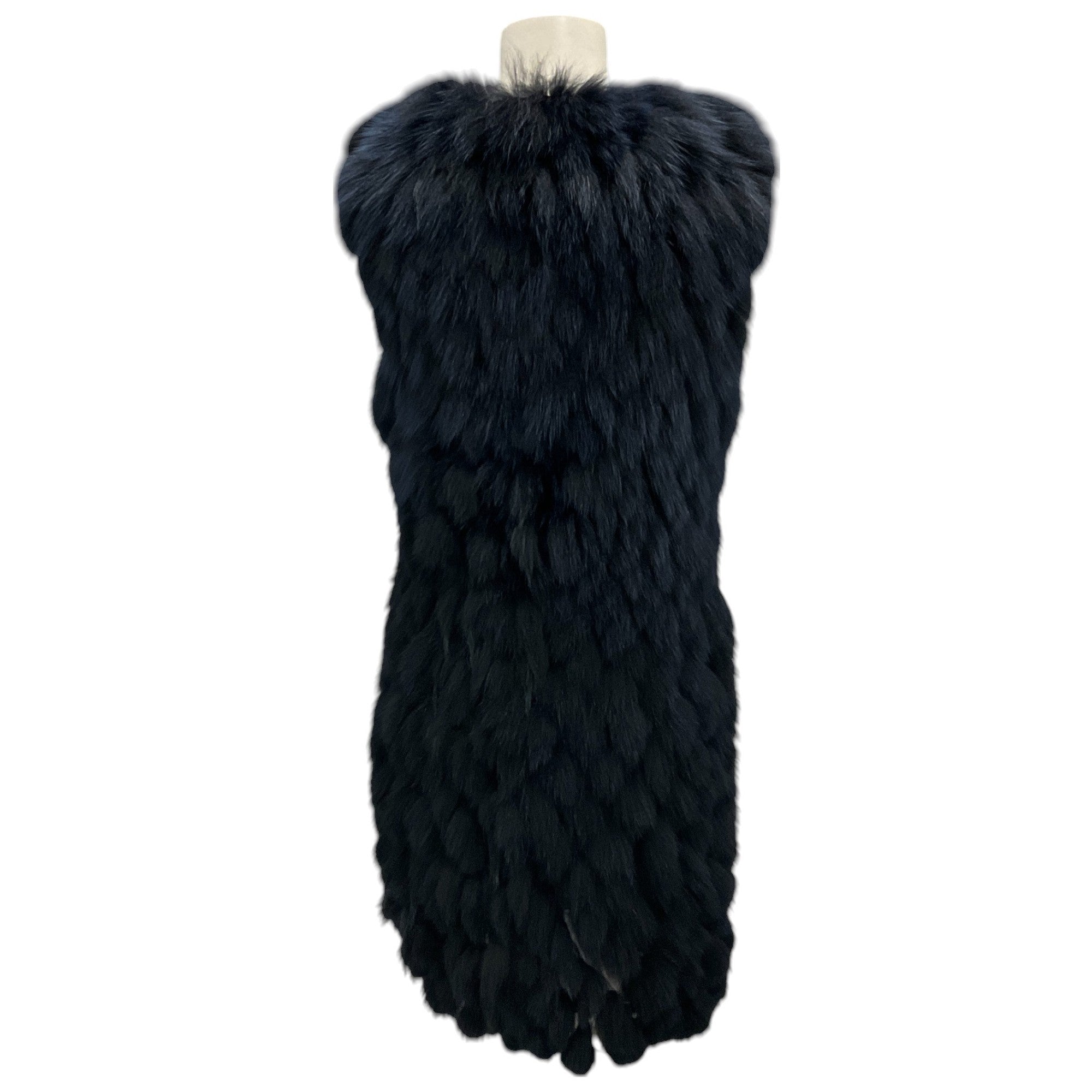 J. Mendel Navy Blue Genuine Fur Vest