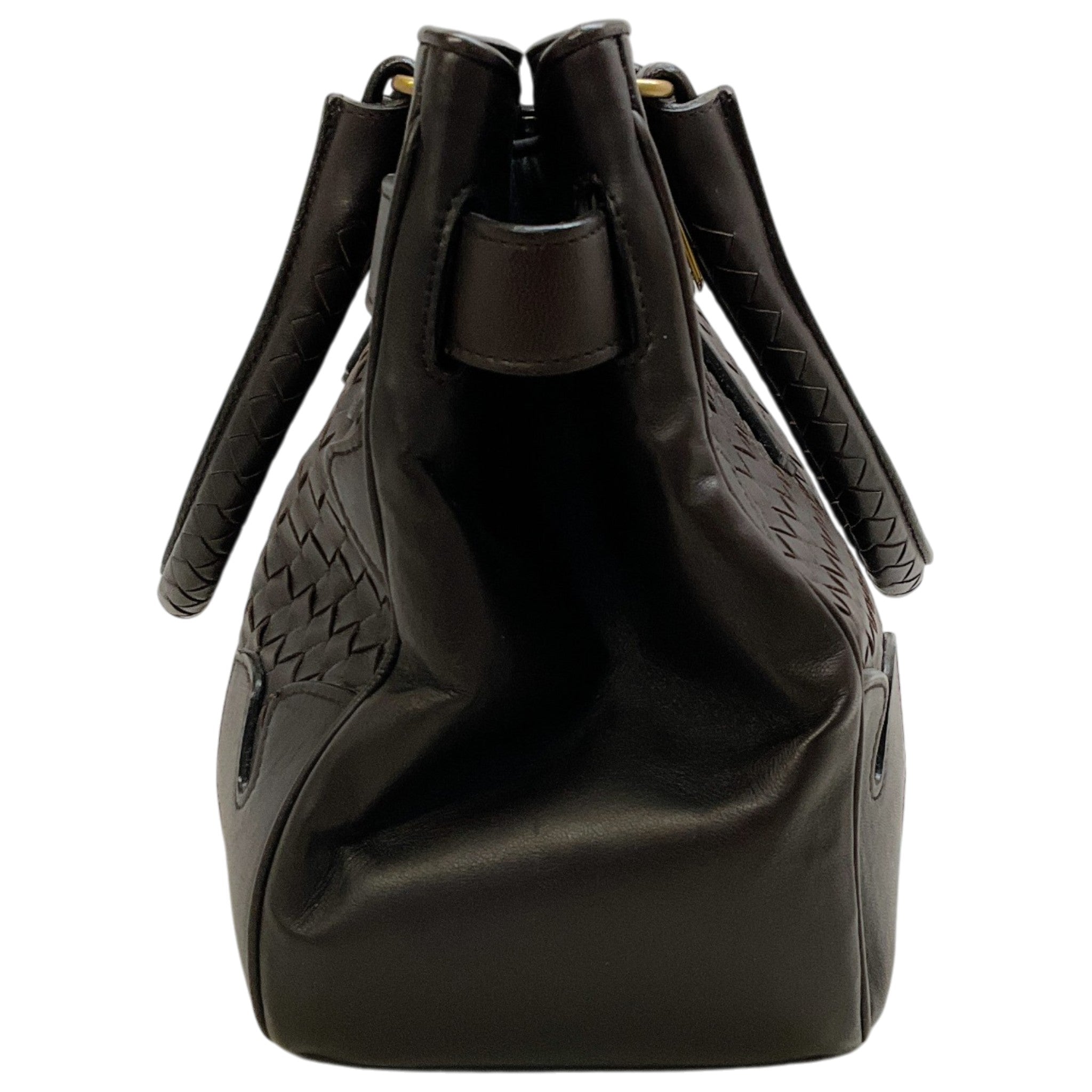 Bottega Veneta Brown Leather Intrecciato Tote