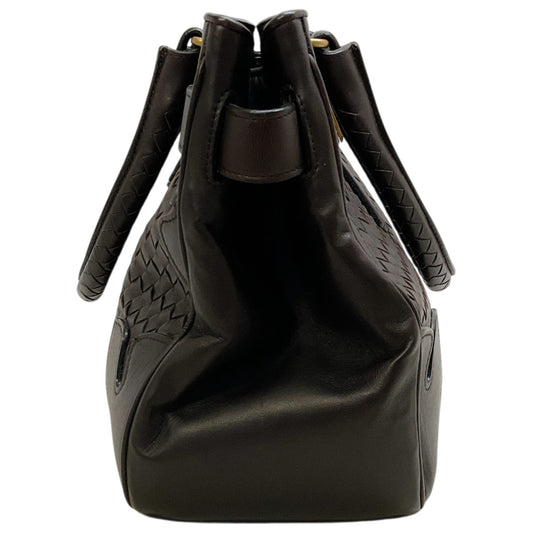 Bottega Veneta Brown Leather Intrecciato Tote