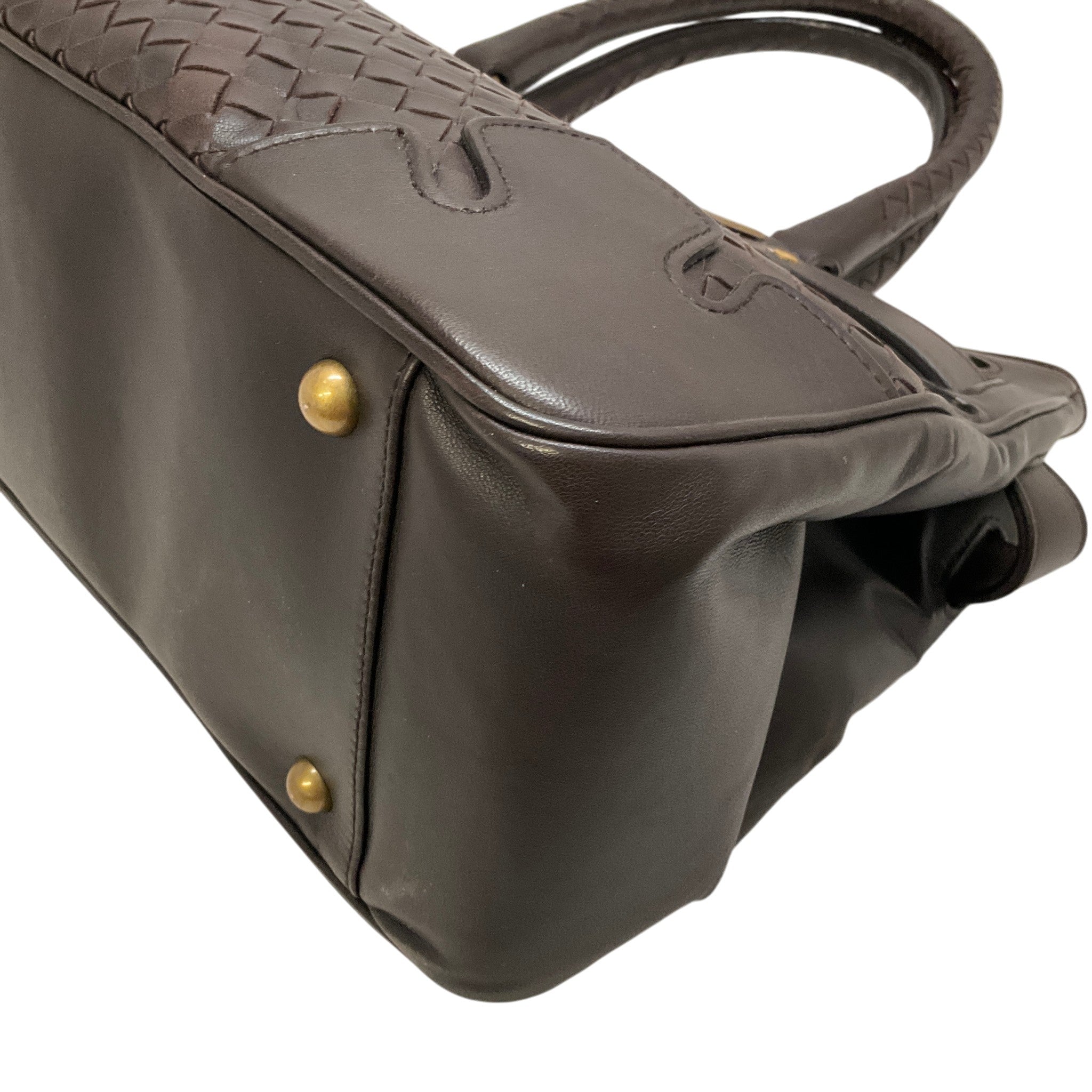 Bottega Veneta Brown Leather Intrecciato Tote