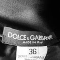 Load image into Gallery viewer, Dolce & Gabbana Black Floral Knit Applique Satin Mini Dress
