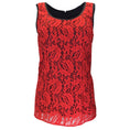 Load image into Gallery viewer, Dolce & Gabbana Red / Black Sleeveless Lace Top
