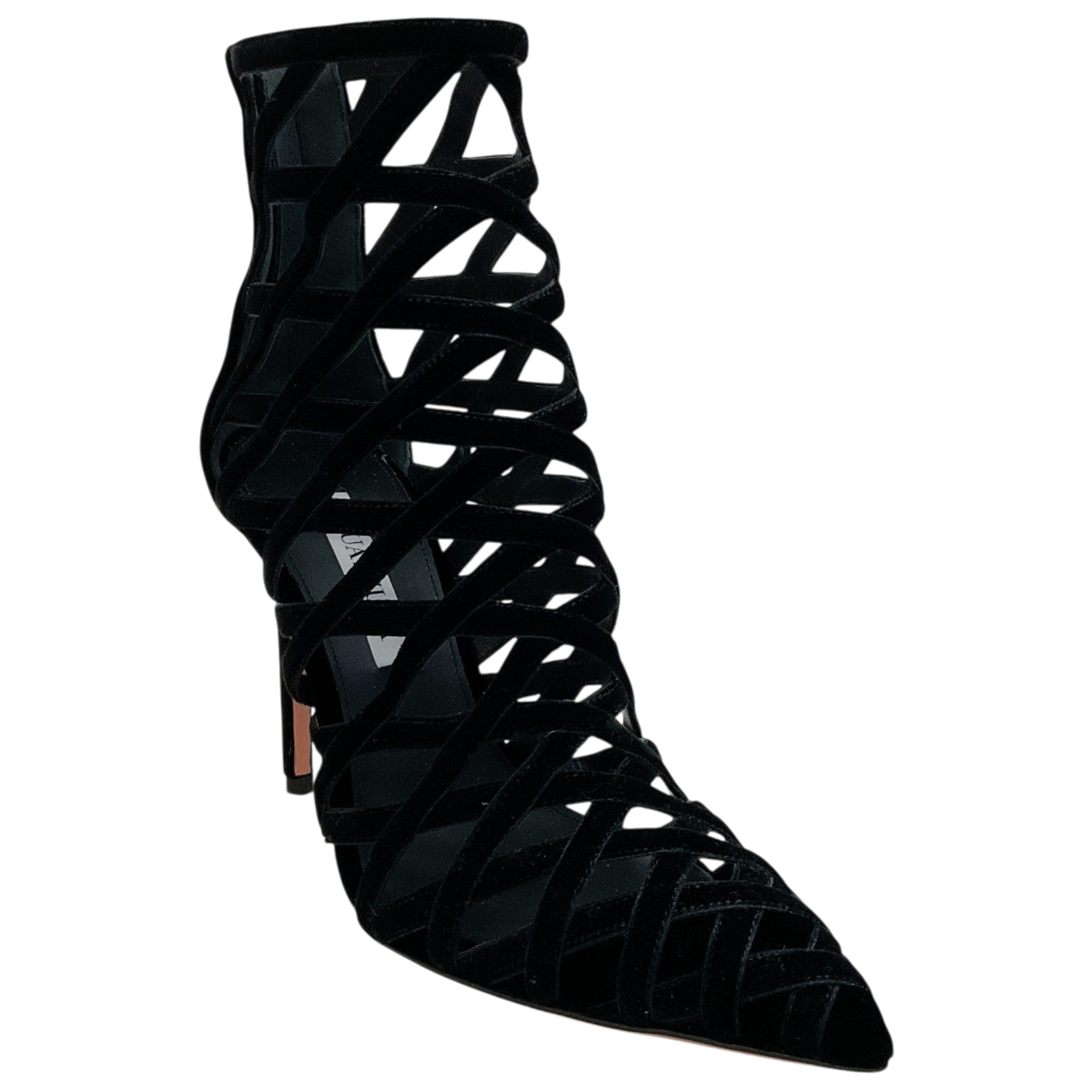 Aquazzura Black Velvet Romance 105 Booties

