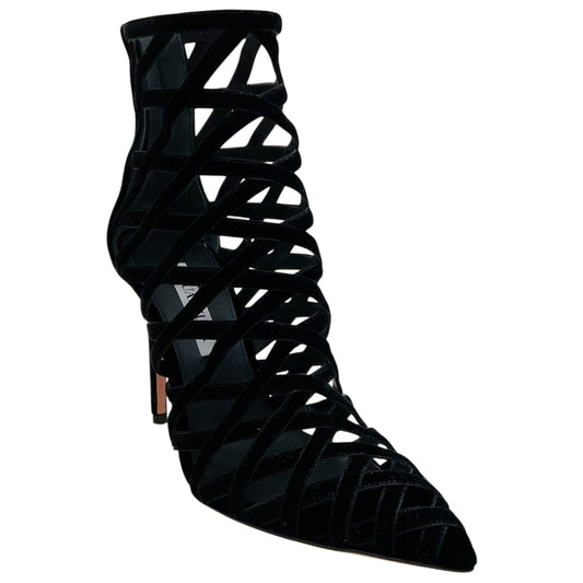 Aquazzura Black Velvet Romance 105 Booties
