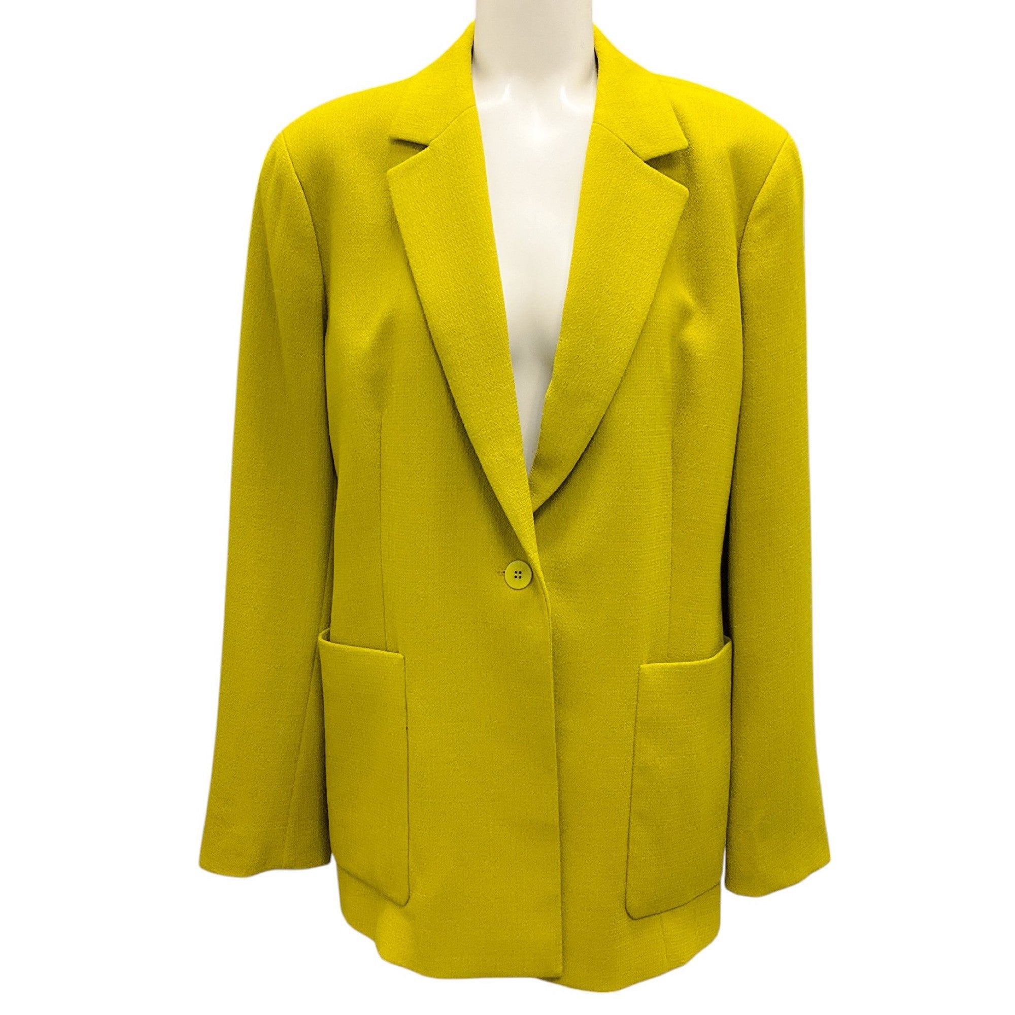 Lafayette 148 New York Peridot Nazelli Nouveau Crepe One-Button Jacket