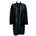 Load image into Gallery viewer, Vince Black Wool Coat with Calf Hair Trim
