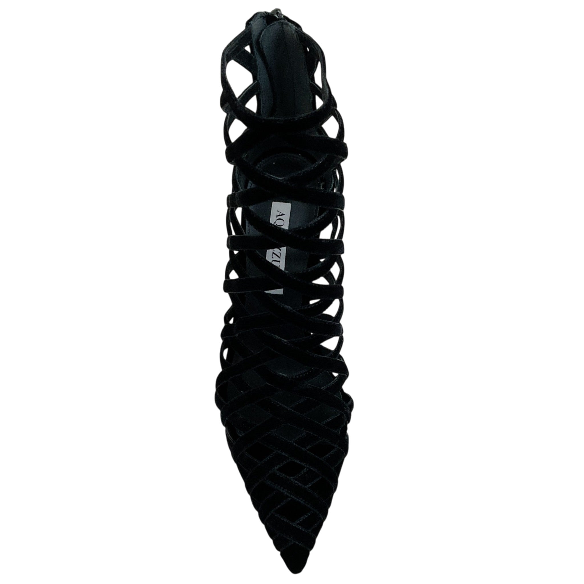 Aquazzura Black Velvet Romance 105 Booties