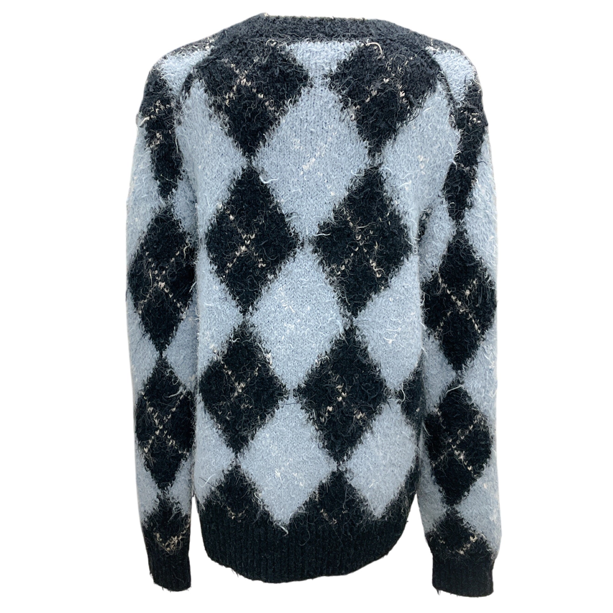 Michael Kors Collection Light Blue / Navy Blue Knit Cardigan Sweater