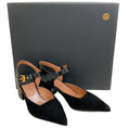 Load image into Gallery viewer, Laurence Dacade Black Suede Kane Ankle Strap Pumps
