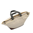 Load image into Gallery viewer, Bottega Venta Cream / Brown Colorblock Leather Handbag
