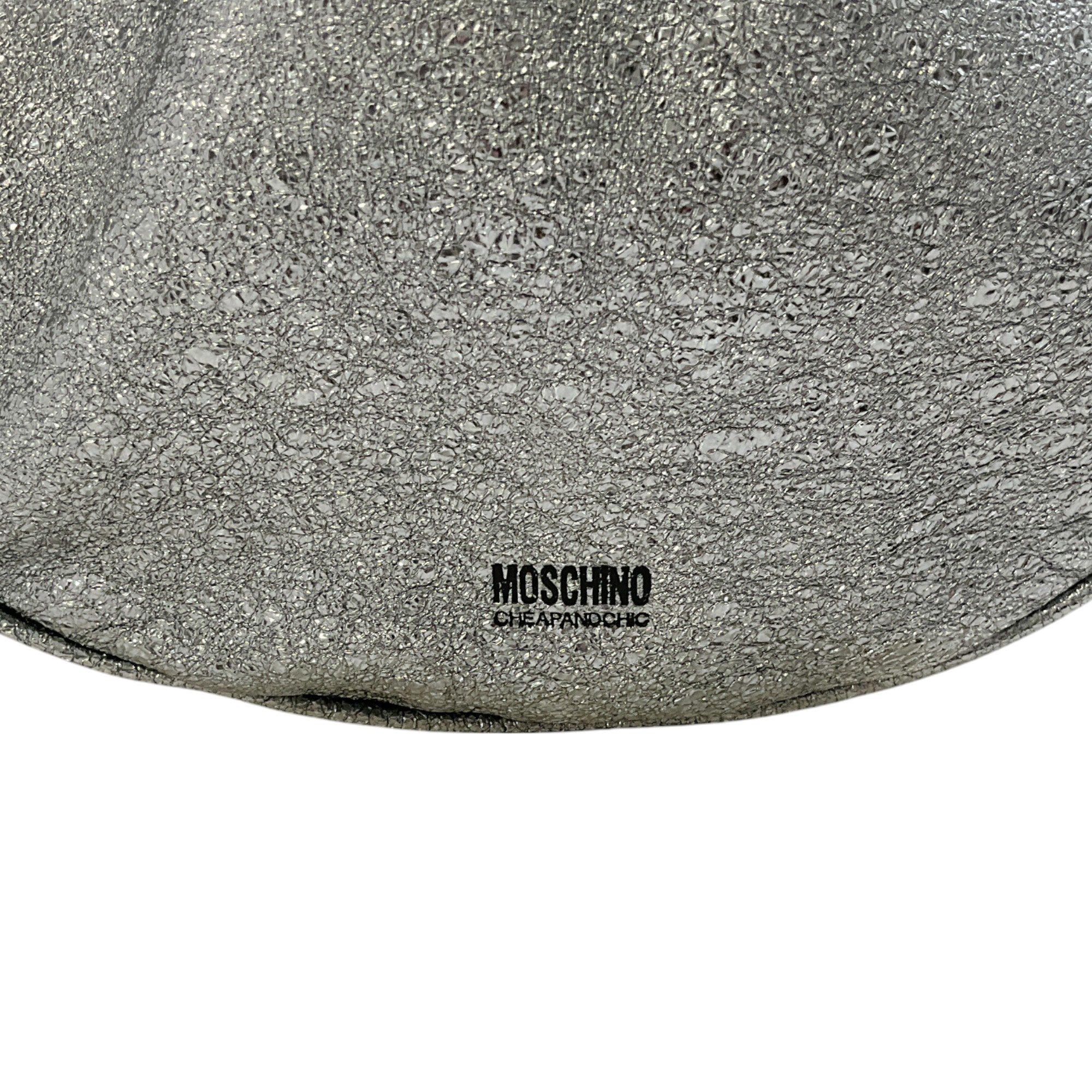 Moschino Cheap And Chic Silver Metallic Glitter Bag