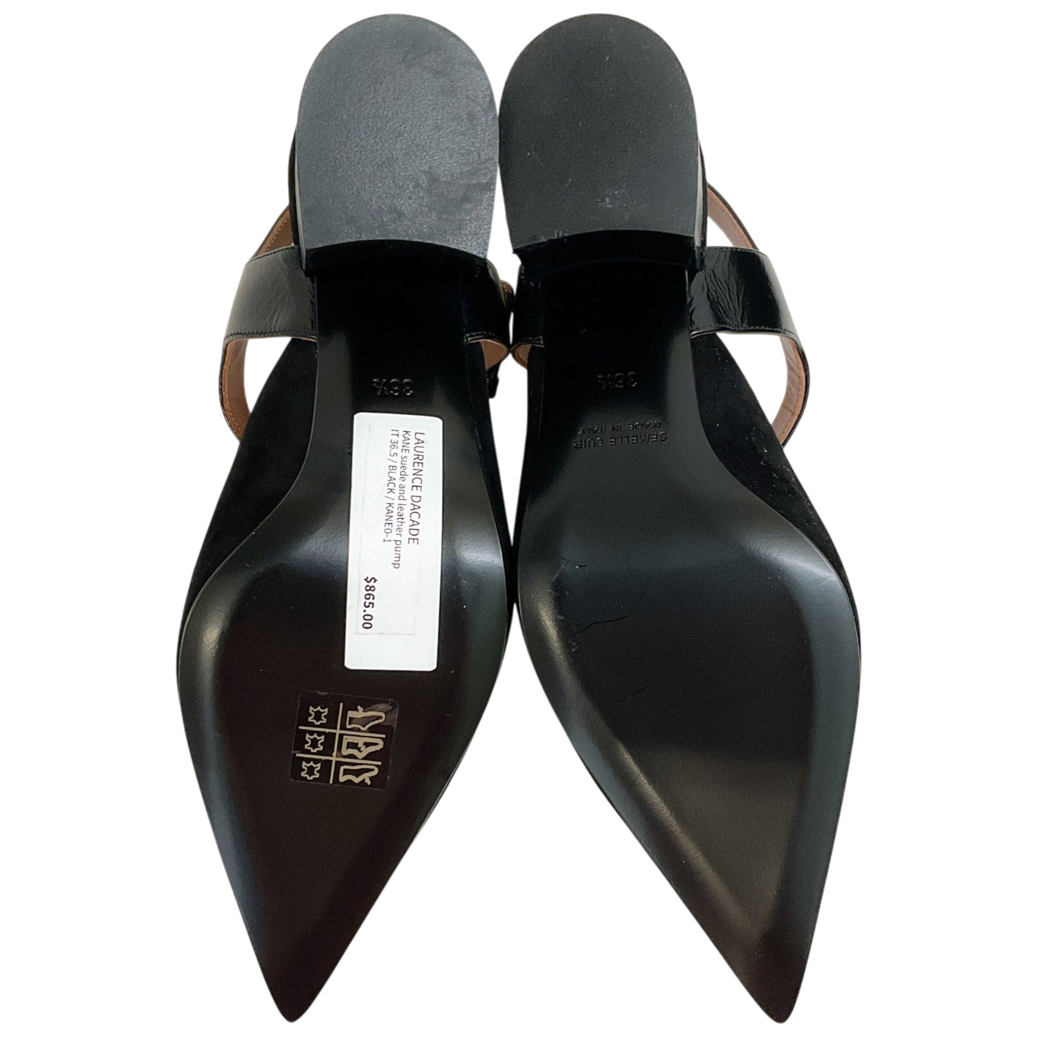 Laurence Dacade Black Suede Kane Ankle Strap Pumps