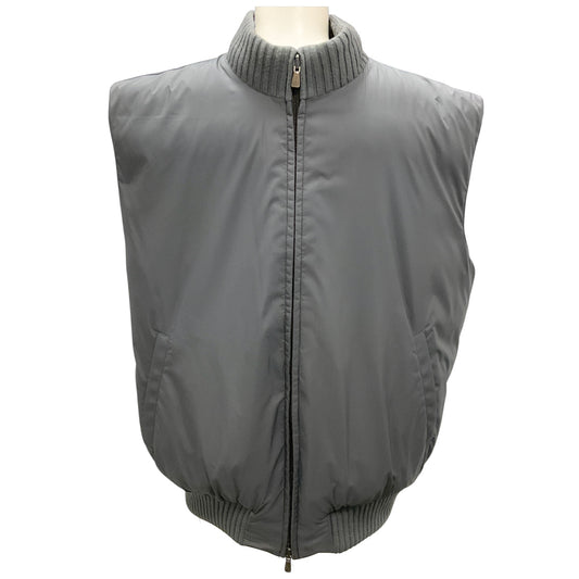 Loro Piana Men's Grey Reversible Storm System Rain & Wind Protection Vest