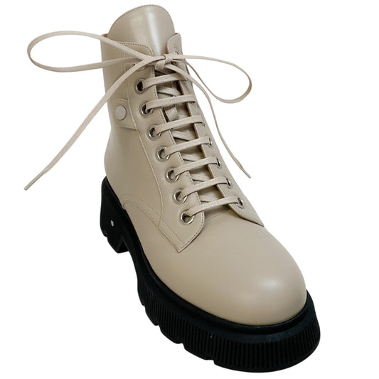 Laurence Dacade Grege Leather Kurt Combat Boots
