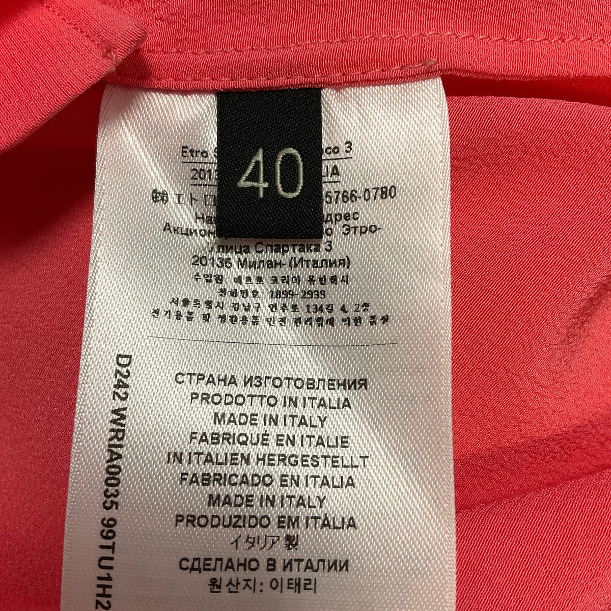 Etro Cyclamen Pink Tie Neck Silk Blouse