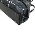 Load image into Gallery viewer, Akris Navy / Black / White Woven Leather Bag
