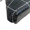 Load image into Gallery viewer, Akris Navy / Black / White Woven Leather Bag
