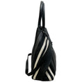 Load image into Gallery viewer, Akris Black / White Stripe Leather Bag
