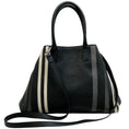 Load image into Gallery viewer, Akris Black / White Stripe Leather Bag
