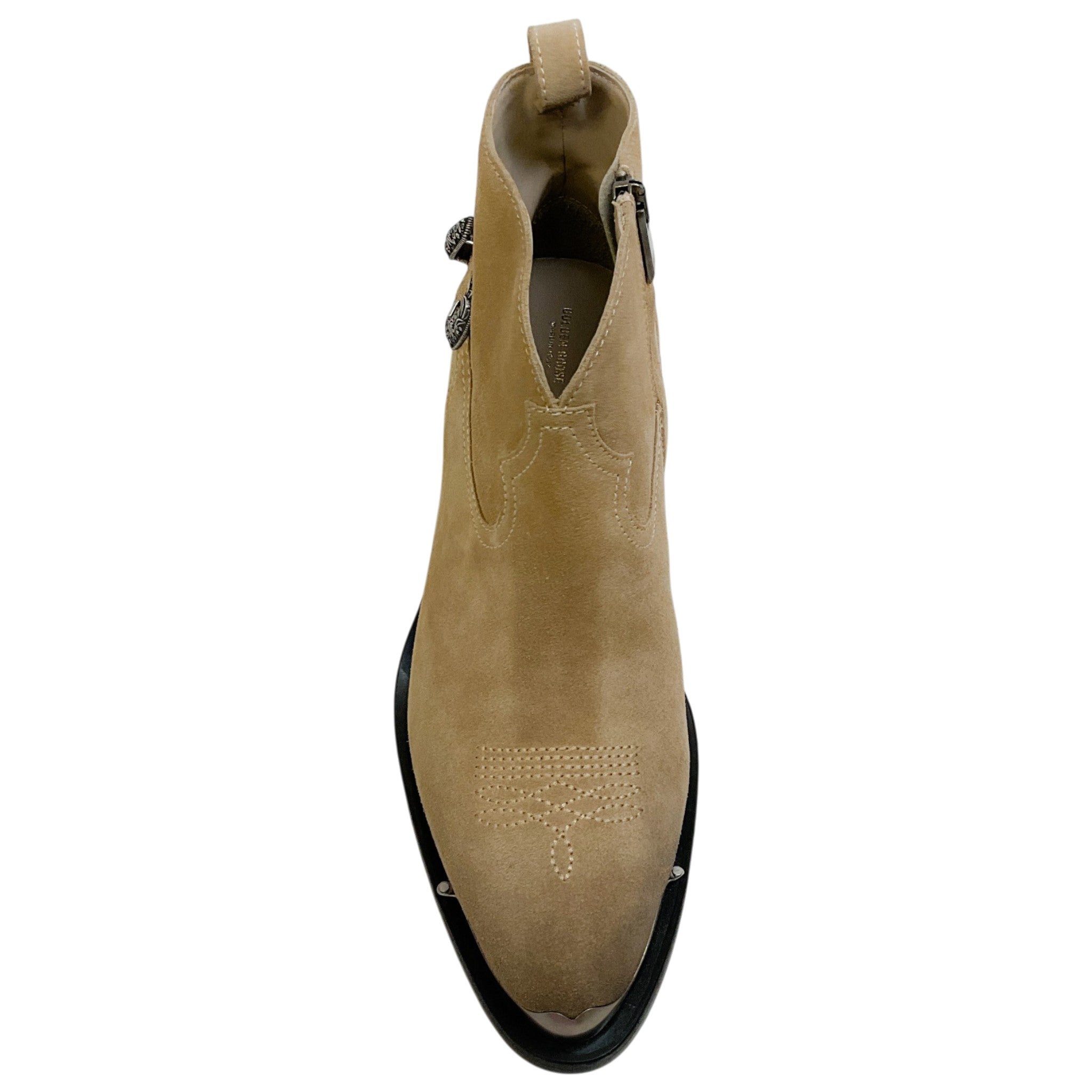 Golden Goose Deluxe Brand Tan Suede Patty Western Ankle Booties