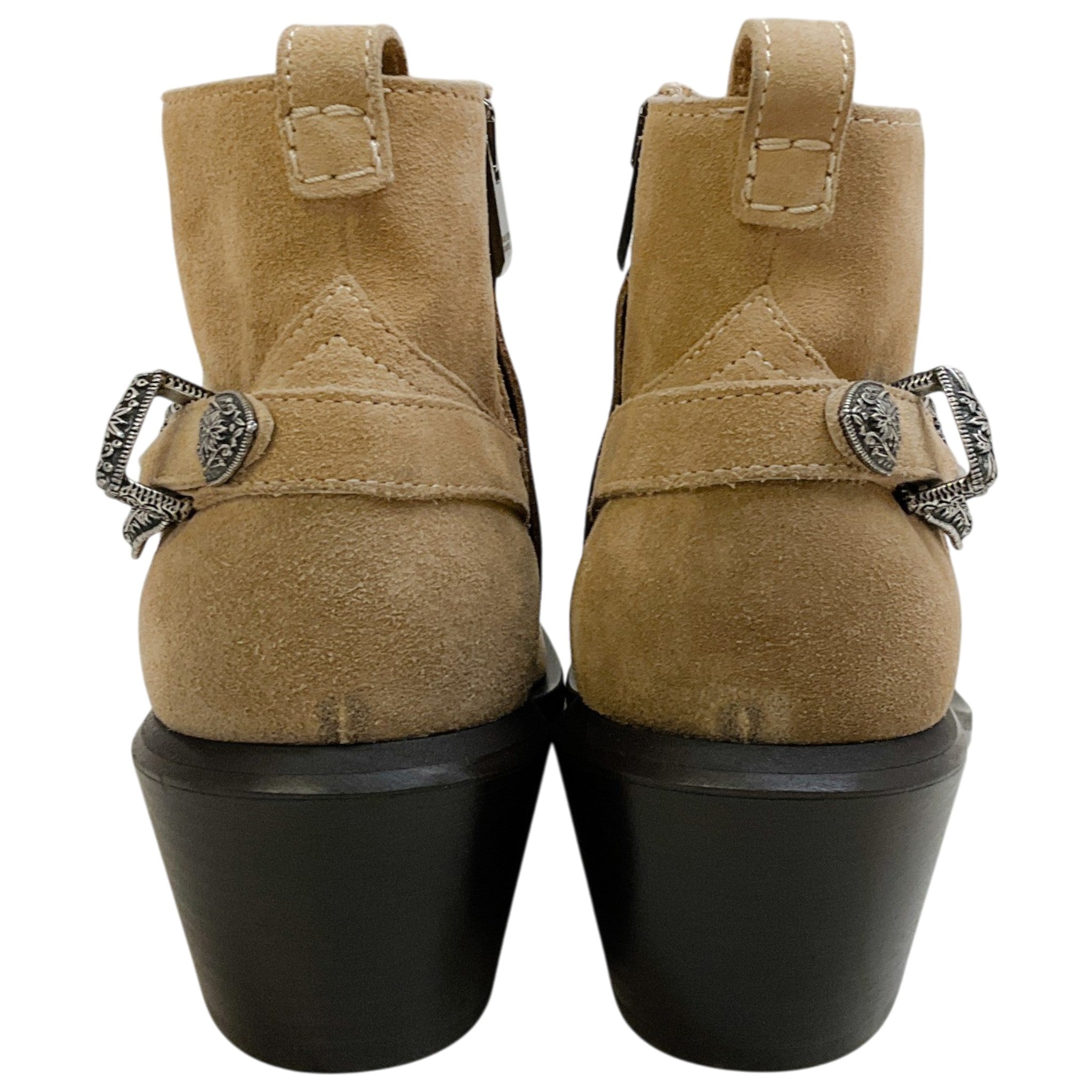 Golden Goose Deluxe Brand Tan Suede Patty Western Ankle Booties