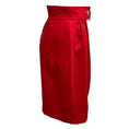Load image into Gallery viewer, Moschino Cheap and Chic Red Wool Pencil Skirt with Gold Heart Zipper
