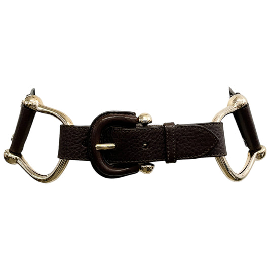 Burberry Brown Leather Horsebit Belt