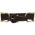 Load image into Gallery viewer, Burberry Brown Leather Horsebit Belt

