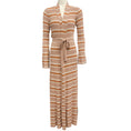 Load image into Gallery viewer, L'Agence Beige Multi Metallic Striped Mirija Duster Cardigan

