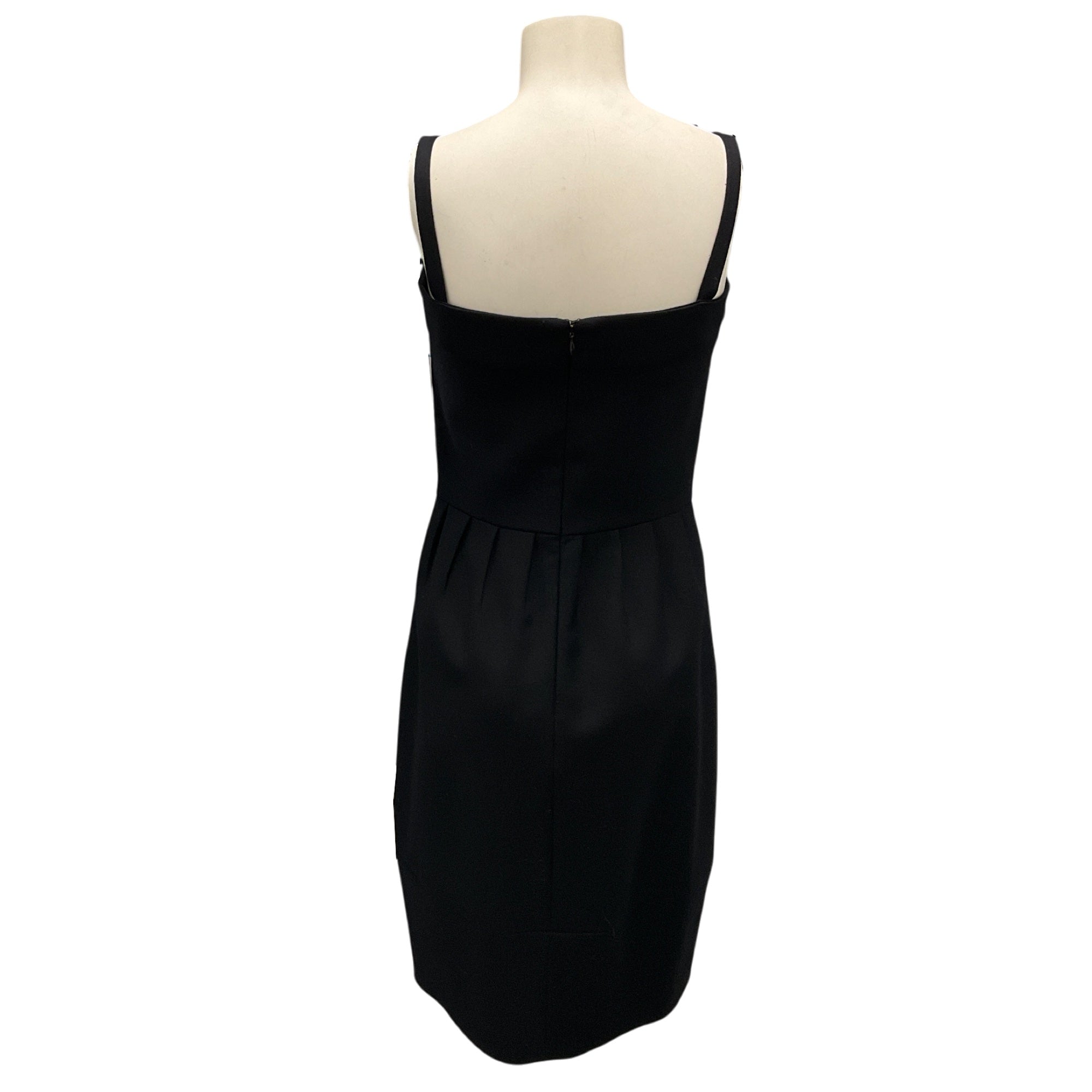 Jil Sander Black Sleeveless Wool Dress