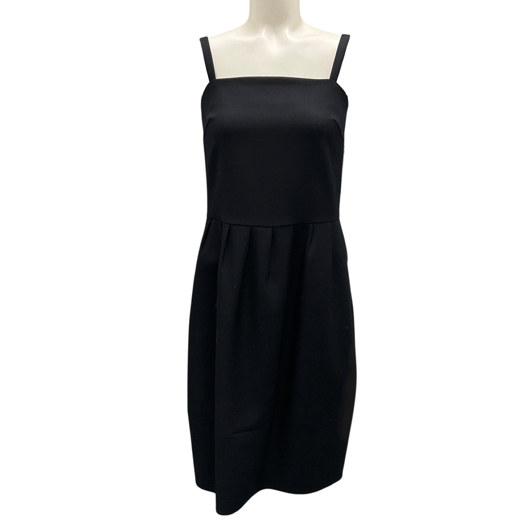 Jil Sander Black Sleeveless Wool Dress